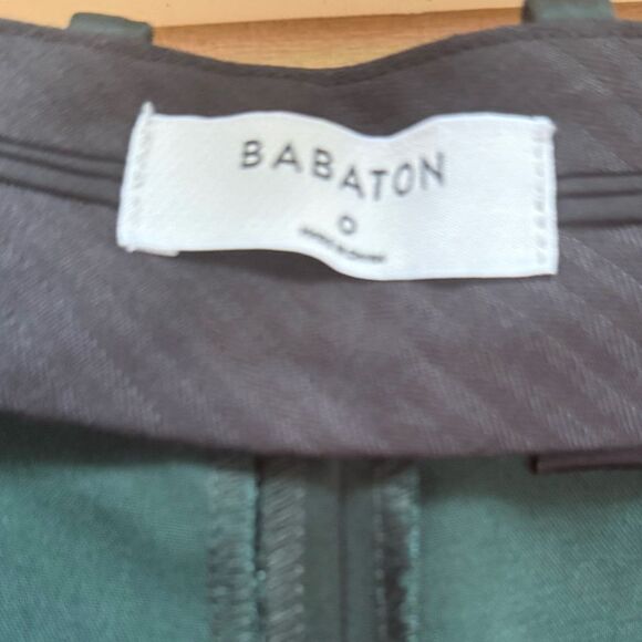 Aritzia Babaton Atelier Sadiki Dark Bottle Green High-Waisted Wide Leg Pants, 0 - Picture 5 of 16